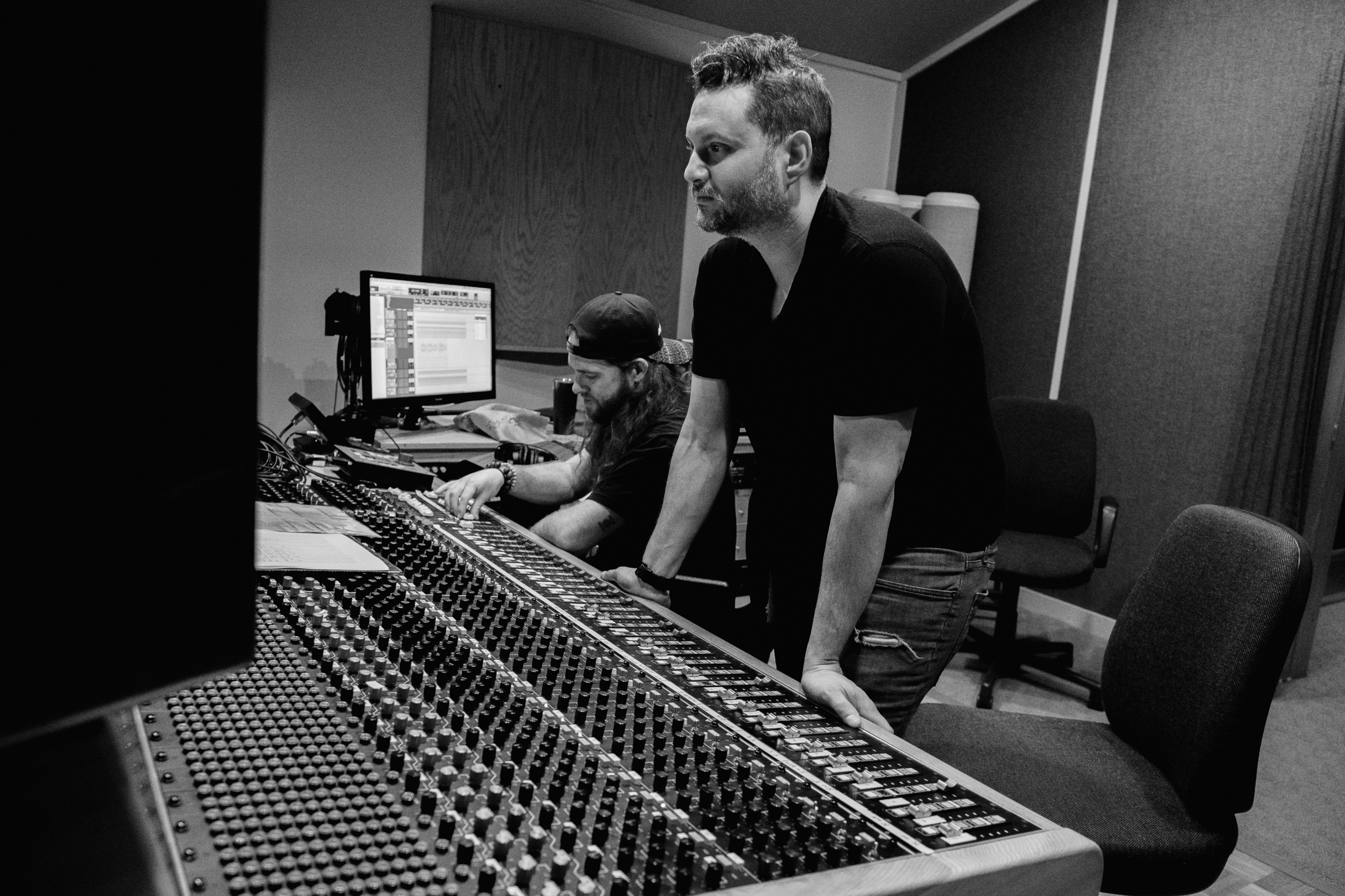 Matt Kass coaching during a recording session.